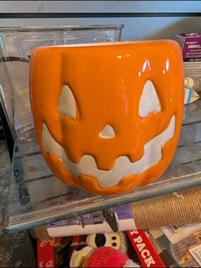 Ceramic Jack-O'-Lantern Pumpkin Bowl - Bright Orange